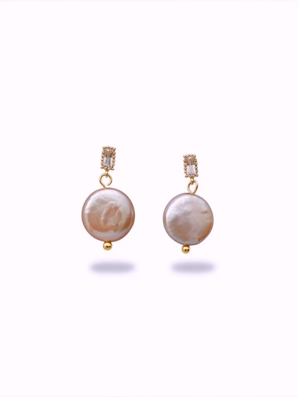 Freshwater‎ Pearl Drop Stud Earrings - Elegant Women Jewelry